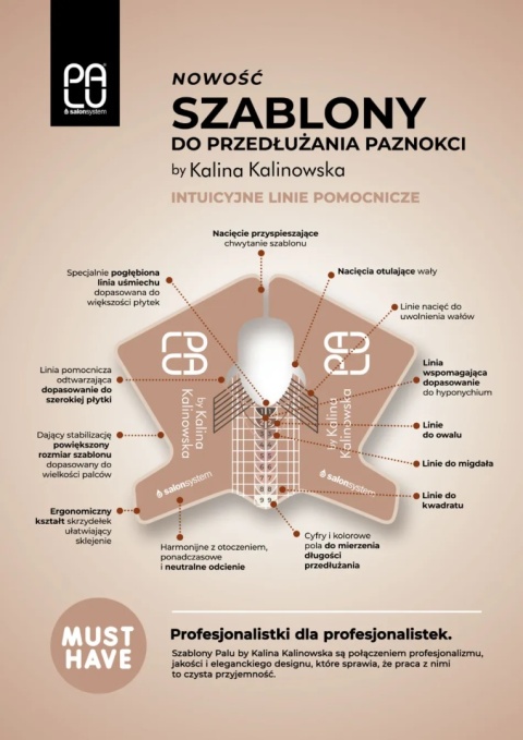 PALU Szablony do przedłużania paznokci by Kalina Kalinowska – 100 szt