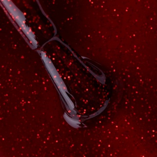 Lakier hybrydowy PB Nails Kissmas – czerwień z brokatem 8 ml