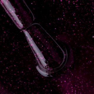 Lakier hybrydowy PB Nails Miracle 8 ml – ciemna śliwka z brokatem