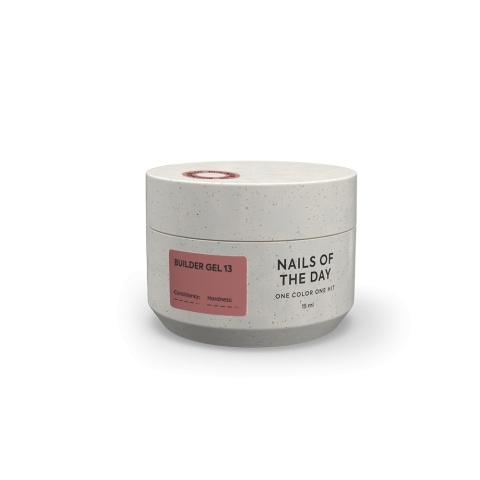 NAILSOFTHEDAY Builder gel 13 – intensywny beżowy żel budujący, 15 ml
