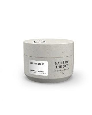 NAILSOFTHEDAY Builder gel 25 – żel budujący o intensywnie białym odcieniu, 15 ml