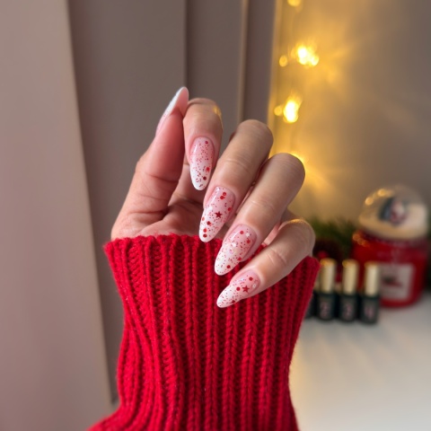 YOSHI HoHoTop No4 10 ml – świąteczny top UV/LED z czerwonym blaskiem