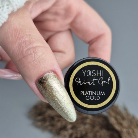 YOSHI Paint Gel UV LED 5 ml – Platinum Gold | Żel do zdobień o złotym blasku