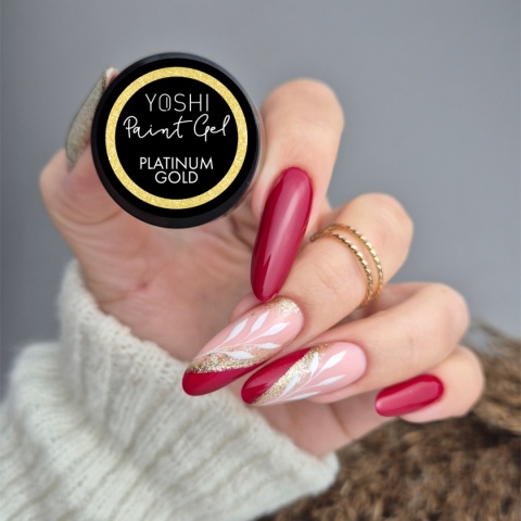 YOSHI Paint Gel UV LED 5 ml – Platinum Gold | Żel do zdobień o złotym blasku