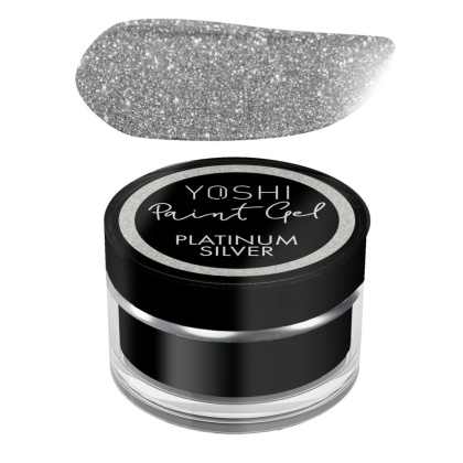 YOSHI Paint Gel UV LED 5 ml – Platinum Silver | Srebrny żel do zdobień