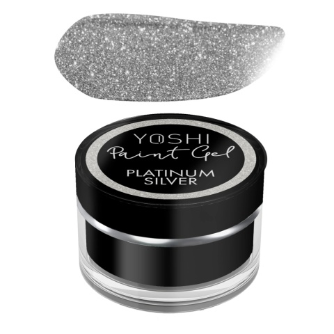 YOSHI Paint Gel UV LED 5 ml – Platinum Silver | Srebrny żel do zdobień