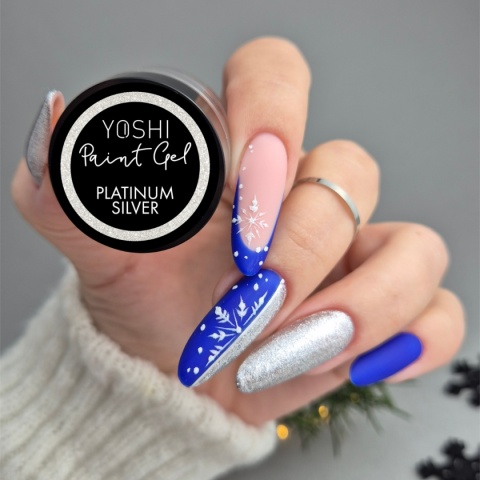 YOSHI Paint Gel UV LED 5 ml – Platinum Silver | Srebrny żel do zdobień