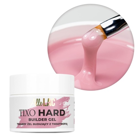 Żel budujący twardy z tiksotropią AlleLac Tixo Hard Builder Gel French Rose 45g