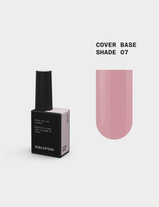 BIBLIOTEKA Cover Base Shade 7 – chłodna różowo-beżowa baza, 10 ml