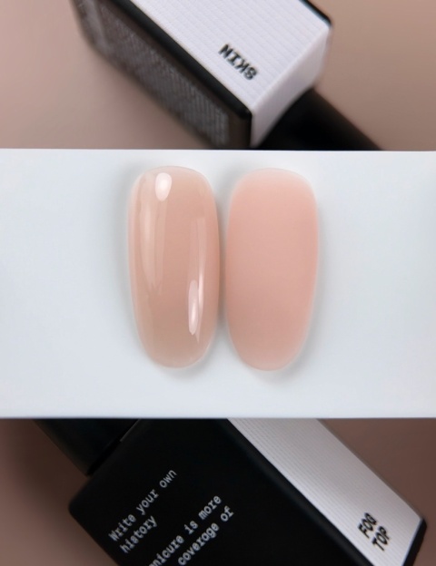 BIBLIOTEKA Cover Base Skin 6 – ciepła beżowo-różowa baza nude, 10 ml