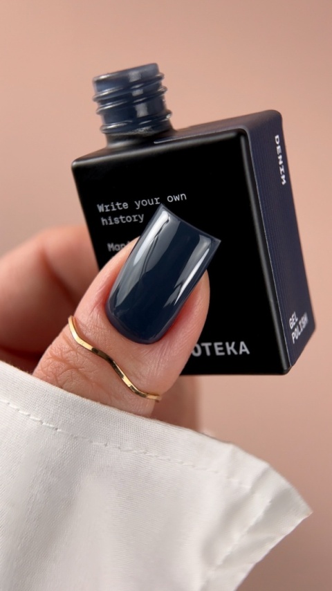 BIBLIOTEKA Gel Polish Denim 20 – niebieski lakier hybrydowy, 10 ml