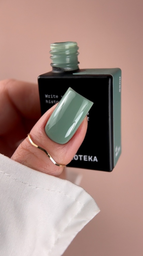 BIBLIOTEKA Gel Polish Moss 18 – ciepły zielony lakier hybrydowy, 10 ml