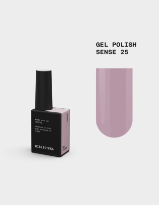 BIBLIOTEKA Gel Polish Sense 25 – nude różowy lakier hybrydowy, 10 m