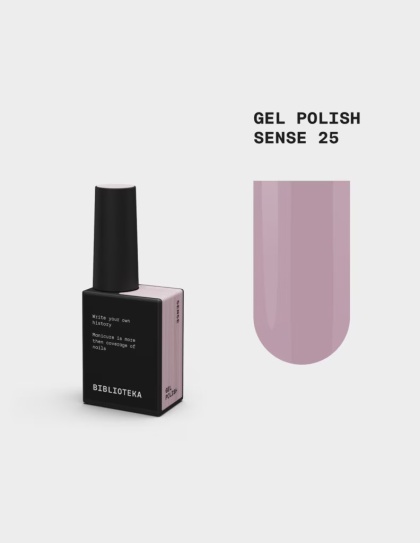 BIBLIOTEKA Gel Polish Sense 25 – nude różowy lakier hybrydowy, 10 m