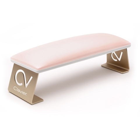Clavier podpórka pod dłonie do manicure super soft – jasny róż-złota