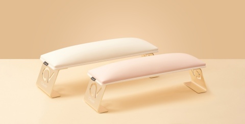 Clavier podpórka pod dłonie do manicure super soft – jasny róż-złota