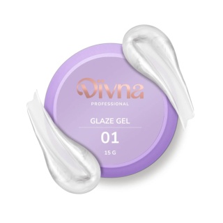 DIVNA Glaze Gel 01 15 g – żel budujący, średniogęsty, samopoziomujący