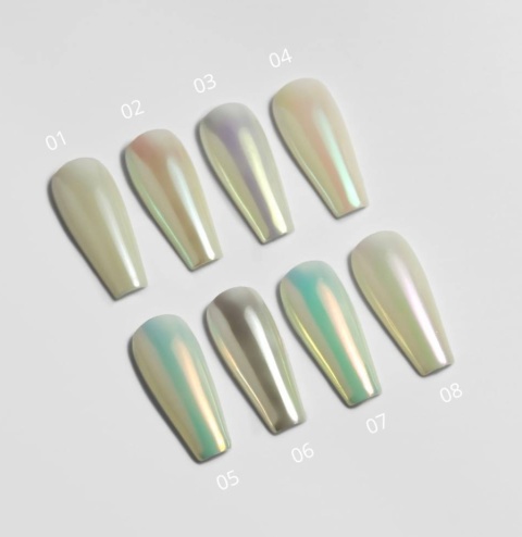 DIVNA Mirror Powder 02 – brzoskwiniowy perłowy pyłek do paznokci, 0,5 g