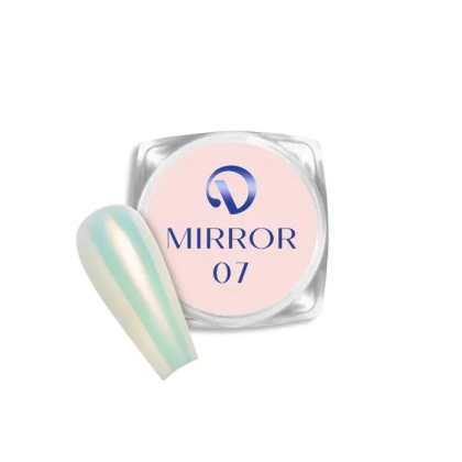 DIVNA Mirror Powder 07 – pastelowa miętowa perła do paznokci, 0,5 g