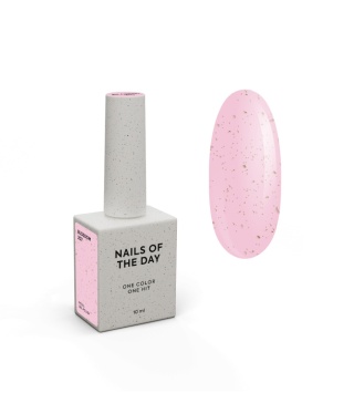 NAILSOFTHEDAY Blossom Gel Polish – różowy lakier hybrydowy ze złotą drobinką, 10 ml