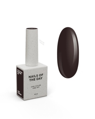 NAILSOFTHEDAY Brownie Gel Polish – chłodno-brązowy lakier hybrydowy, 10 ml