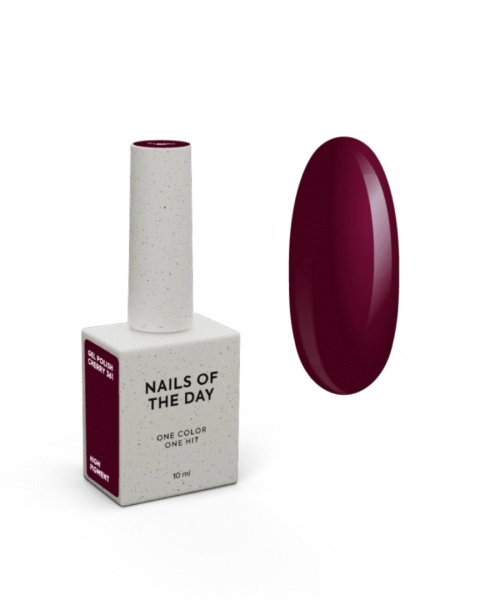 NAILSOFTHEDAY Cherry Gel Polish – bordowy lakier hybrydowy, 10 ml