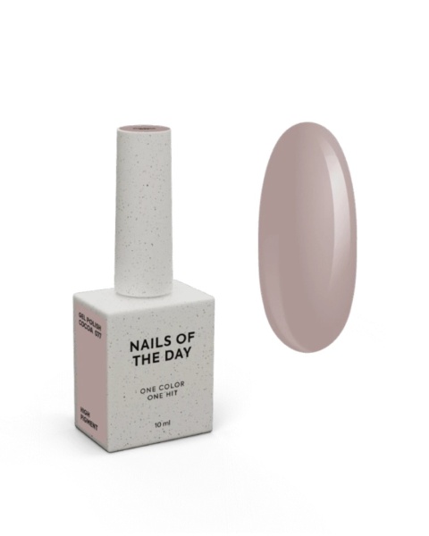 NAILSOFTHEDAY Cocoa Gel Polish – beżowo-brązowy lakier hybrydowy, 10 ml