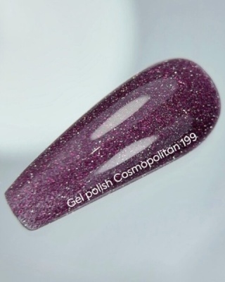 NAILSOFTHEDAY Cosmopolitan Gel Polish 10 ml – ciemno-różowy lakier hybrydowy z odblaskową drobinką (flash)