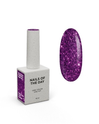 NAILSOFTHEDAY Cosmopolitan Gel Polish 10 ml – ciemno-różowy lakier hybrydowy z odblaskową drobinką (flash)