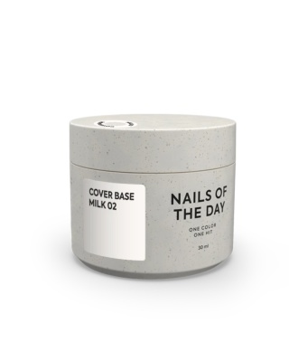 NAILSOFTHEDAY Cover Base NEW Milk 02 – półprzezroczysta mleczna baza hybrydowa, 30 ml