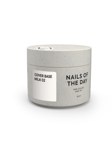 NAILSOFTHEDAY Cover Base NEW Milk 02 – półprzezroczysta mleczna baza hybrydowa, 30 ml