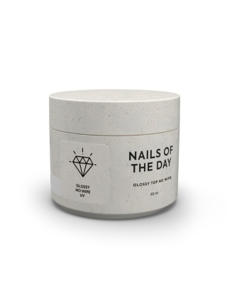 NAILSOFTHEDAY Glossy Top No Wipe – błyszczący top bez lepkiej warstwy i z filtrem UV, 30 ml