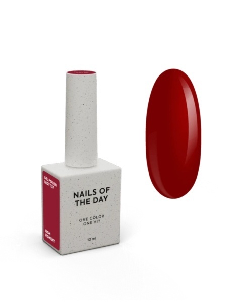 NAILSOFTHEDAY Lady Gel Polish 10 ml – czerwony lakier hybrydowy