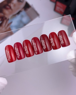 NAILSOFTHEDAY Madonna Gel Polish 10 ml – czerwony lakier hybrydowy z drobinką