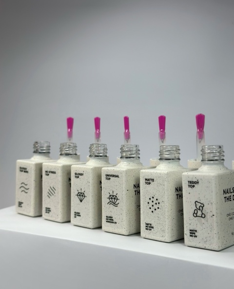 NAILSOFTHEDAY No Stress Top No Wipe – błyszczący top bez lepkiej warstwy, odporny na zarysowania, 10 ml