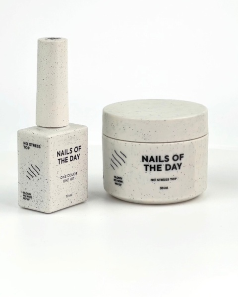 NAILSOFTHEDAY No Stress Top No Wipe – top hybrydowy odporny na zarysowania, 30 ml