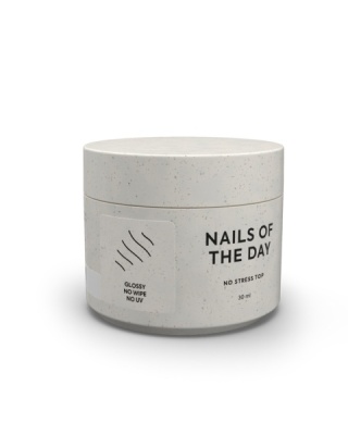 NAILSOFTHEDAY No Stress Top No Wipe – top hybrydowy odporny na zarysowania, 30 ml