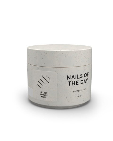 NAILSOFTHEDAY No Stress Top No Wipe – top hybrydowy odporny na zarysowania, 30 ml