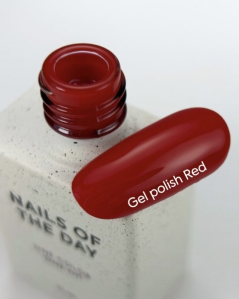 NAILSOFTHEDAY Red Gel Polish – czerwony lakier hybrydowy, 10 ml