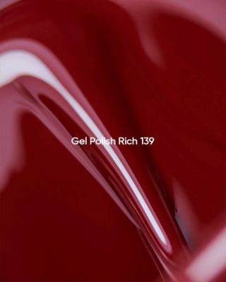 NAILSOFTHEDAY Rich Gel Polish – głęboki czerwony lakier hybrydowy z nutą bordo, 10 ml