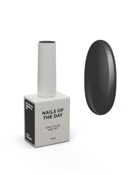 NAILSOFTHEDAY Umbrella Gel Polish 10 ml – ciemno-grafitowy lakier hybrydowy