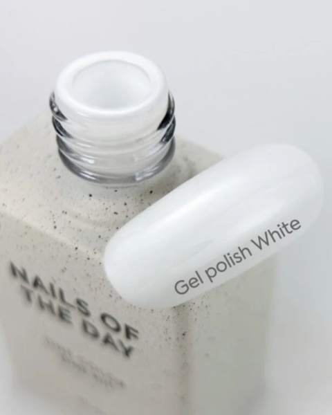 NAILSOFTHEDAY White Gel Polish – biały lakier hybrydowy, 10 ml