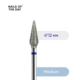 NAILSOFTHEDAY frez diamentowy kropla niebieska 4×12 mm – frez do skórek i wałów bocznych