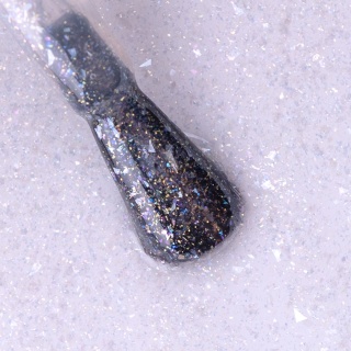 PB NAILS Starlight Top Coat - transparentny top hybrydowy z multikolorową drobinką, 8 ml