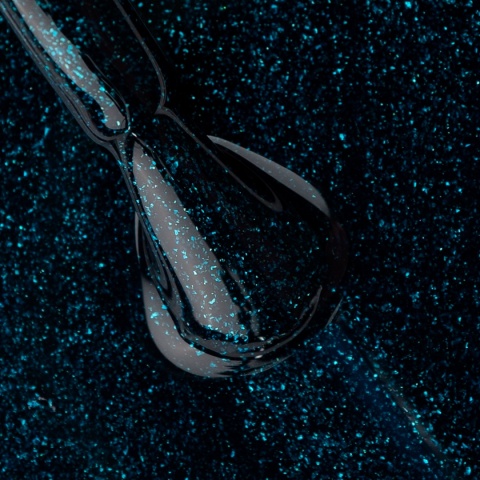 PB Nails Twilight – turkusowo-zielony lakier hybrydowy z niebieską drobinką, 8 ml