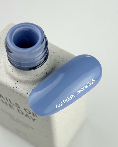NAILSOFTHEDAY Jeans Gel Polish – chłodny niebiesko-szary lakier hybrydowy, 10 ml