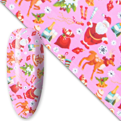 Folia transferowa Christmas Nr 33 – świąteczna folia do paznokci 100 cm