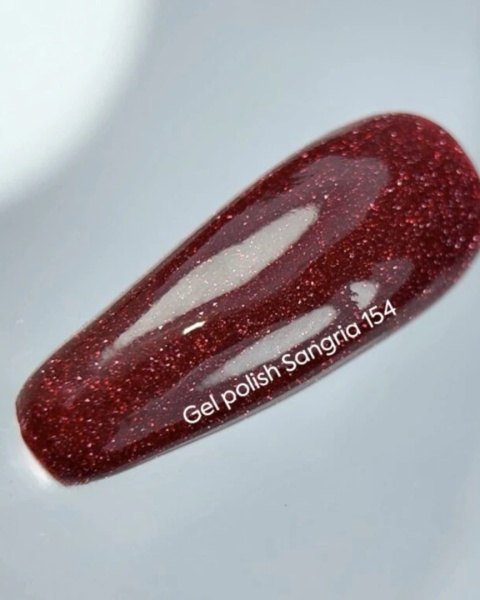 NAILSOFTHEDAY Sangria Gel Polish – czerwony lakier z odblaskiem 10 ml
