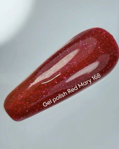 NAILSOFTHEDAY Red Mary Gel Polish – czerwony lakier z odblaskiem 10 ml