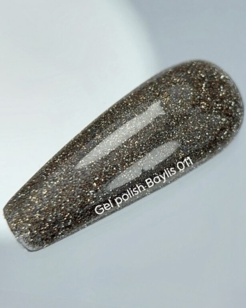 NAILSOFTHEDAY Baylis Gel Polish – złoty lakier flash z drobinką 10 ml